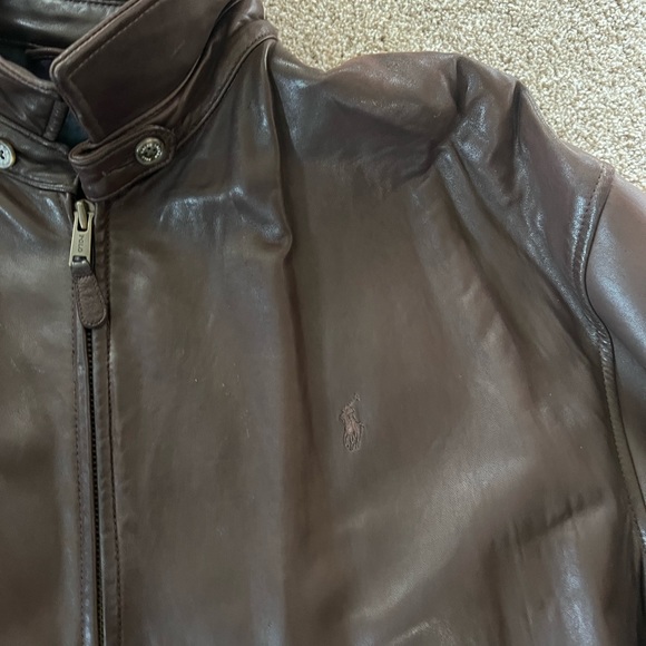 Chocolate Polo Leather Jacket - Picture 3 of 3